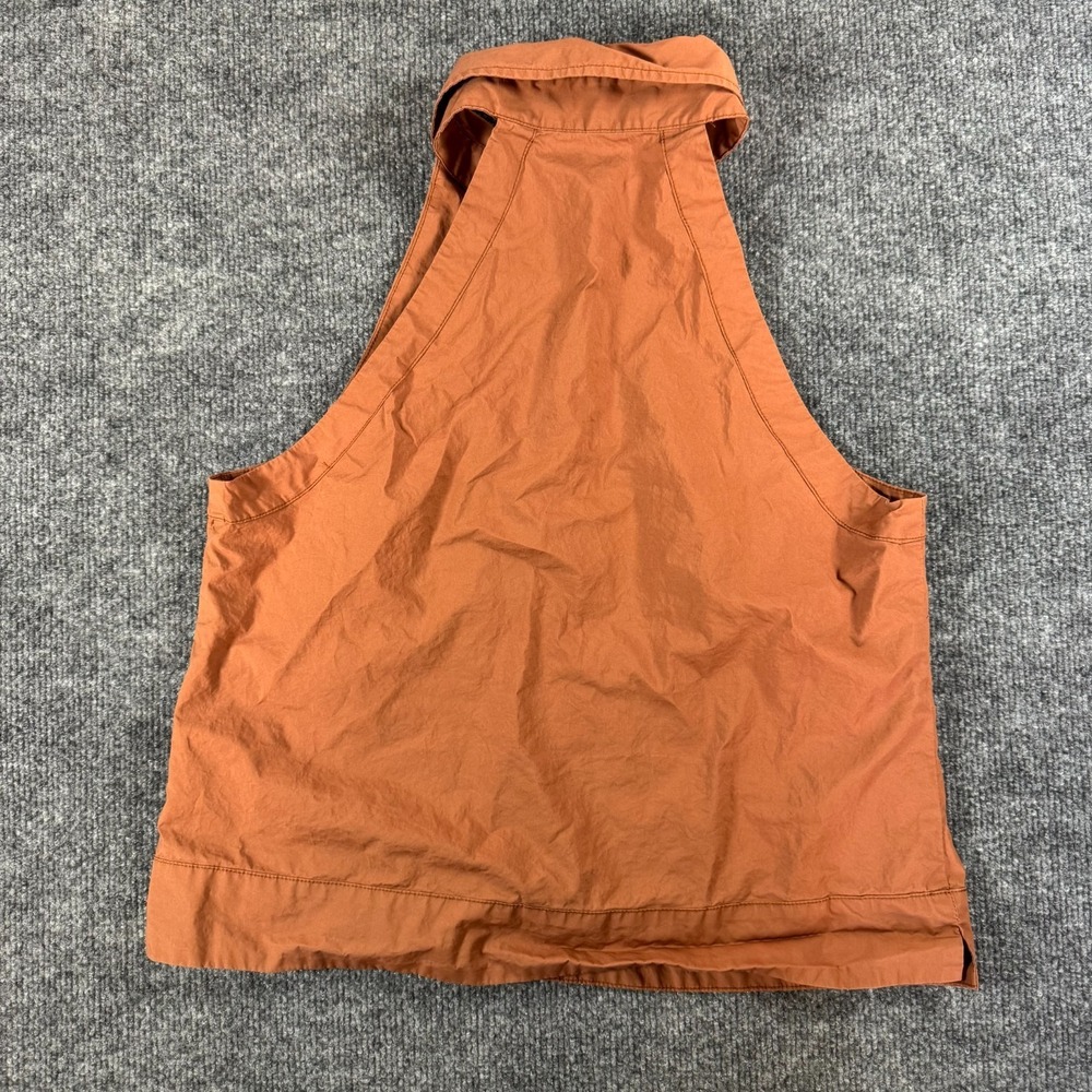 PHARAOH Burnt Orange Women's Cotton Halter Strap Cropped Tank Medium - Picture 4 of 6